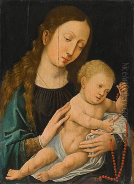 The Virgin And Child Oil Painting by Bernaert (Barend) van Orley