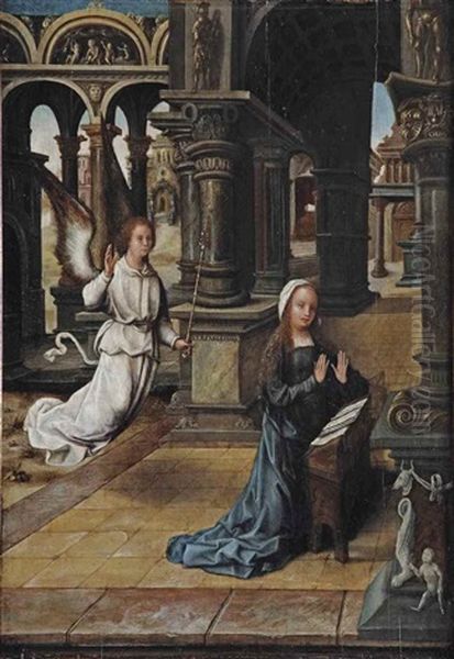 The Annunciation Oil Painting by Bernaert (Barend) van Orley