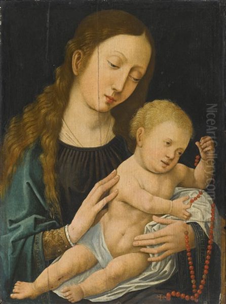 The Virgin And Child Oil Painting by Bernaert (Barend) van Orley