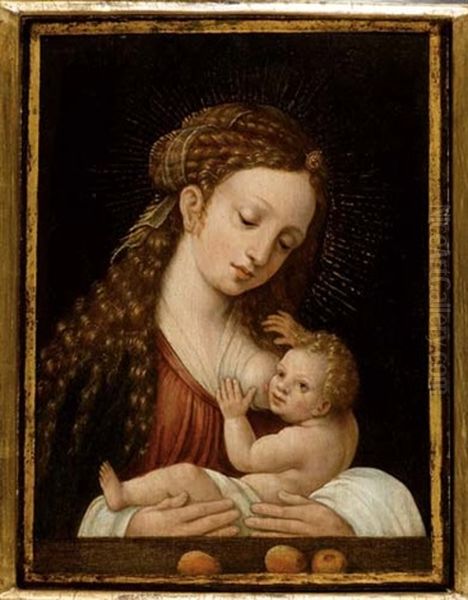 Madonna Mit Kind Oil Painting by Bernaert (Barend) van Orley