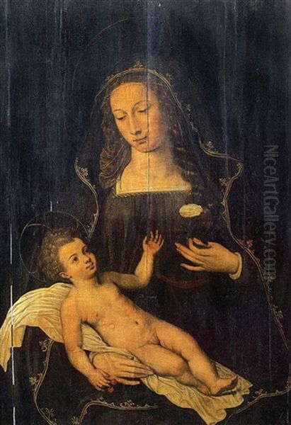 La Vierge A L'enfant Oil Painting by Bernaert (Barend) van Orley