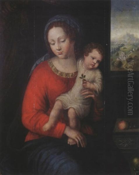 La Vierge A L'enfant Oil Painting by Bernaert (Barend) van Orley