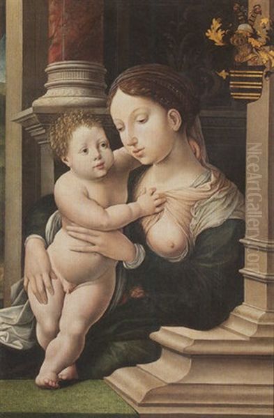 The Virgin And Child by Bernaert (Barend) van Orley