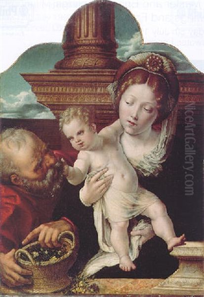 The Holy Family by Bernaert (Barend) van Orley