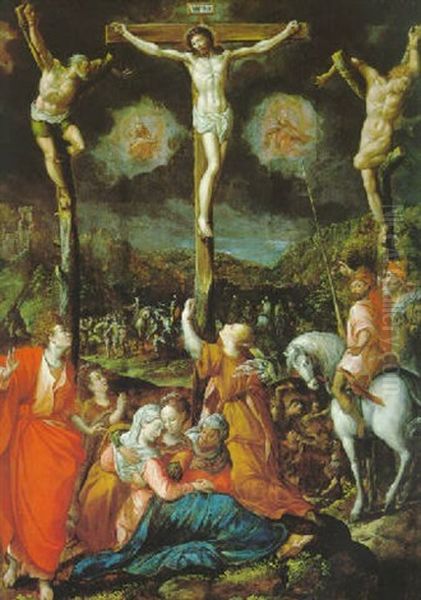 Die Kreuzigung Christi by Bernaert (Barend) van Orley