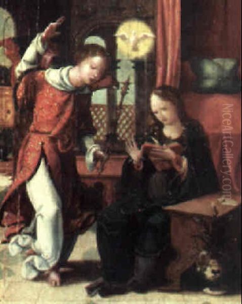 The Annunciation Oil Painting by Bernaert (Barend) van Orley