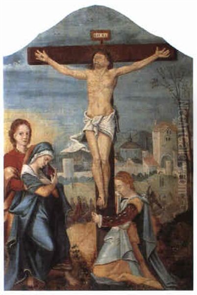 The Crucifixion Oil Painting by Bernaert (Barend) van Orley