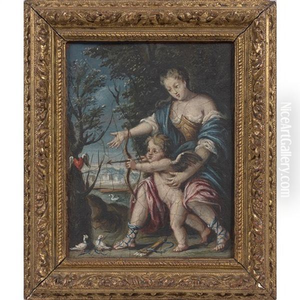 Diane Et Cupidon Dans Un Paysage Oil Painting by Richard van Orley