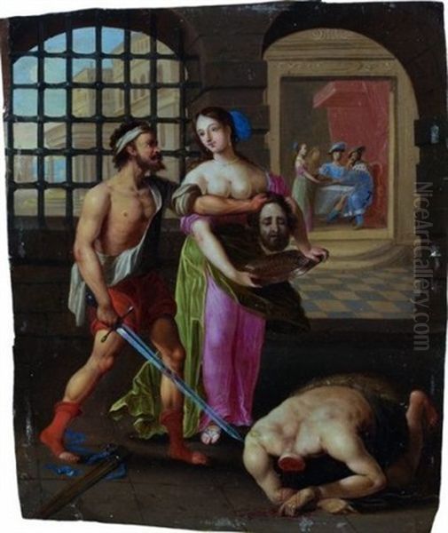 Salome Recevant La Tete De Saint Jean-baptiste Oil Painting by Richard van Orley