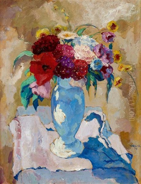 Blumen In Der Sonne Oil Painting by Emil Orlik