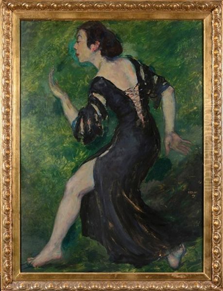 Macara, The Dancer Oil Painting by Emil Orlik