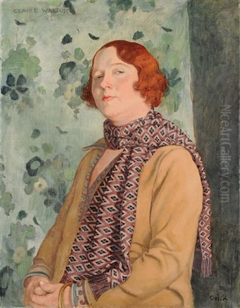 Portrait Von Der Chansonsangerin Claire Waldoff Oil Painting by Emil Orlik