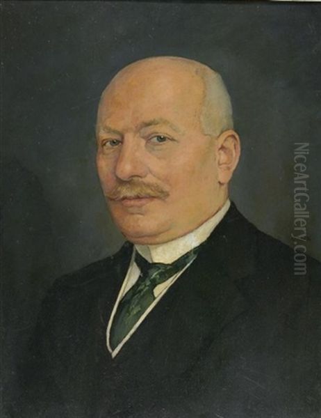 Portrait Eines Herrn Oil Painting by Emil Orlik