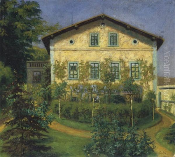 Villa Mit Garten Oil Painting by Emil Orlik