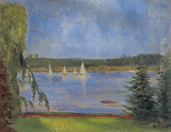 Am Wannsee Oil Painting by Emil Orlik