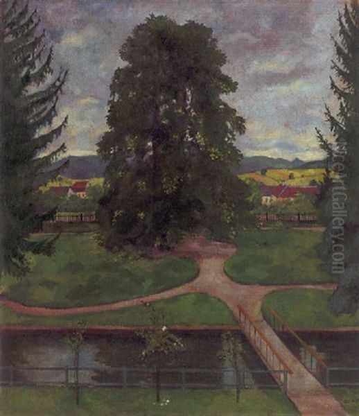 Der Garten Vor Dem Regen Oil Painting by Emil Orlik