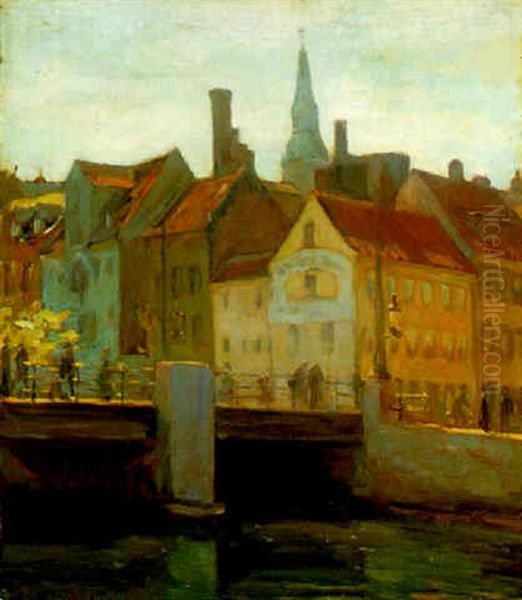 Copenhagen Oil Painting by Emil Orlik