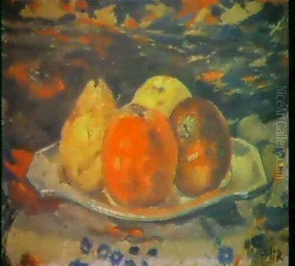 Stilleben Mit Apfel Und Birnen Oil Painting by Emil Orlik