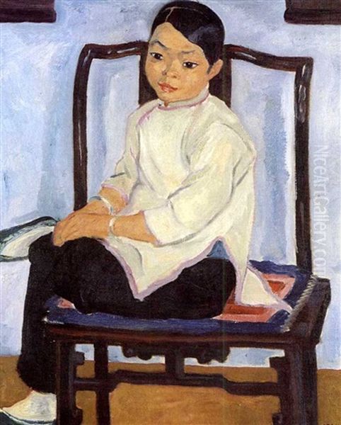 Chinesisches Madchen Oil Painting by Emil Orlik