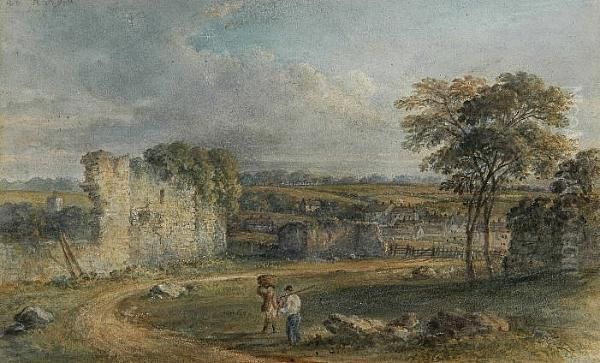 Carrow Abbey Ruins Oil Painting by Fanny Blake