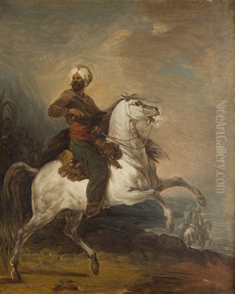 Oriental Rider Oil Painting by Aleksandr Osipovich Orlovsky