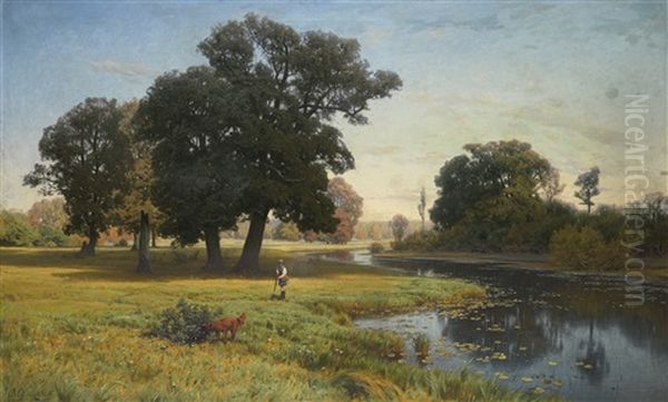 River Gnilitsa Oil Painting by Vladimir Donatovitch Orlovsky