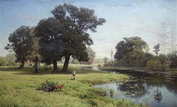 River Gnilitsa Oil Painting by Vladimir Donatovitch Orlovsky