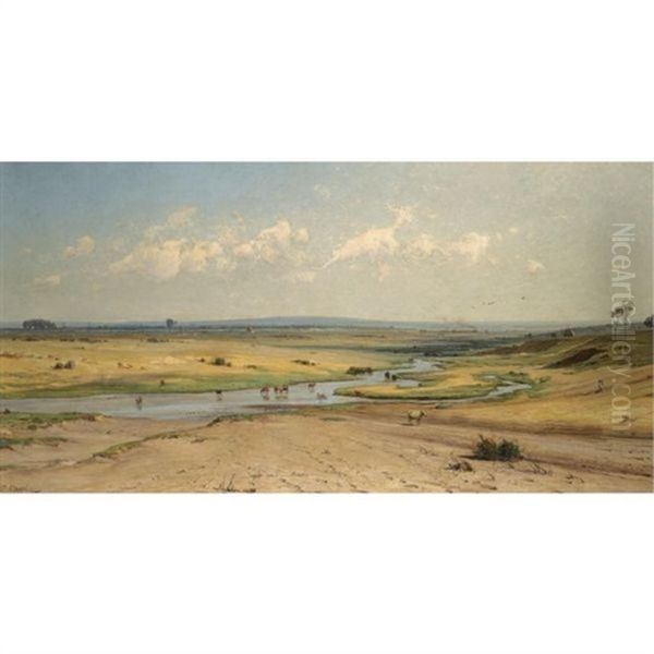 Steppe Oil Painting by Vladimir Donatovitch Orlovsky