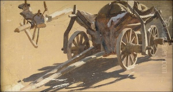 Wagon Oil Painting by Vladimir Donatovitch Orlovsky