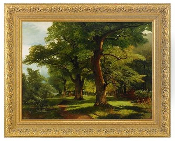 Forest Oil Painting by Vladimir Donatovitch Orlovsky