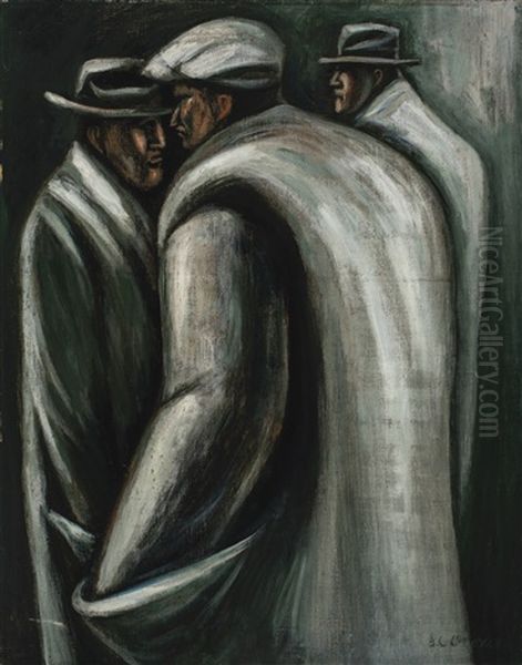 Los Desempleados Oil Painting by Jose Clemente Orozco