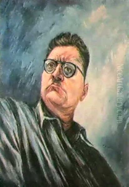 Autoretratto Oil Painting by Jose Clemente Orozco