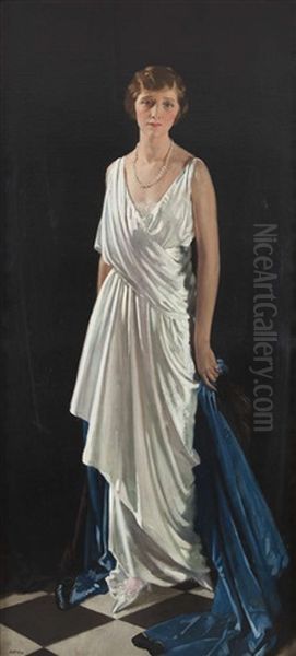 Portrait Of Mrs Oscar Lewisohn, Formerly Miss Edna May Oil Painting by Sir William Orpen