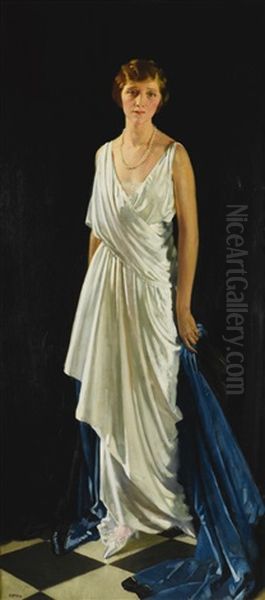 Portrait Of Mrs Oscar Lewisohn, Formerly Miss Edna May Oil Painting by Sir William Orpen