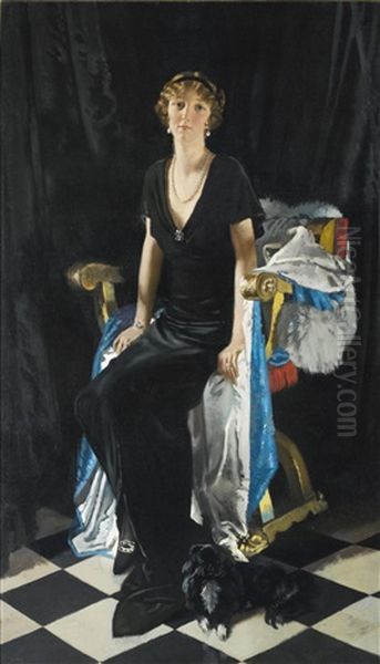 Portrait Of Lady Idina Wallace Oil Painting by Sir William Orpen