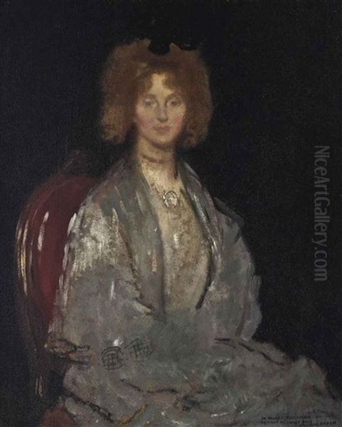 Portrait Of Ethel De Pass Oil Painting by Sir William Orpen