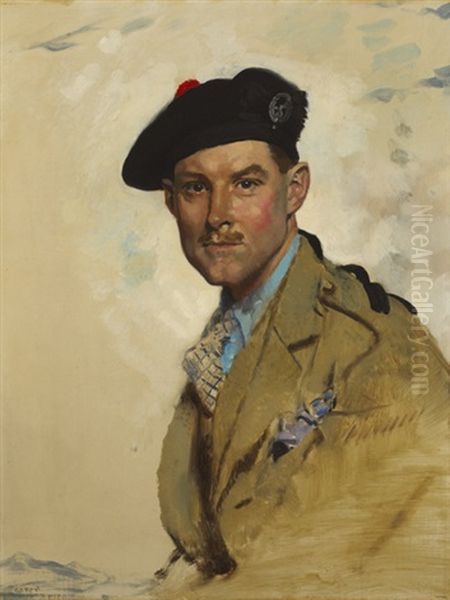 Portrait Of Captain Colin David Brodie Oil Painting by Sir William Orpen