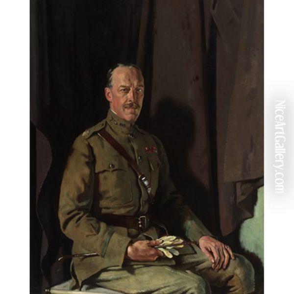 Portrait Of Colonel Henry Herman Harjes (1875-1926) Oil Painting by Sir William Orpen