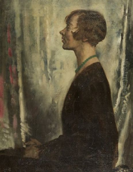 Portrait Of Mrs. Bendir Oil Painting by Sir William Orpen