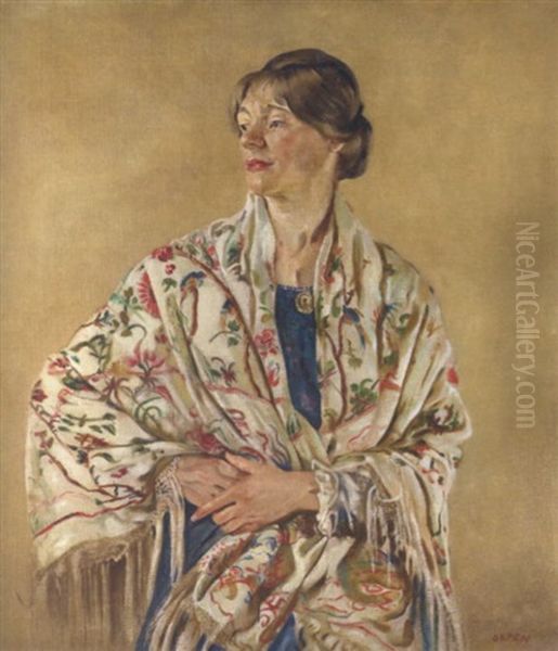 The Chinese Shawl Oil Painting by Sir William Orpen