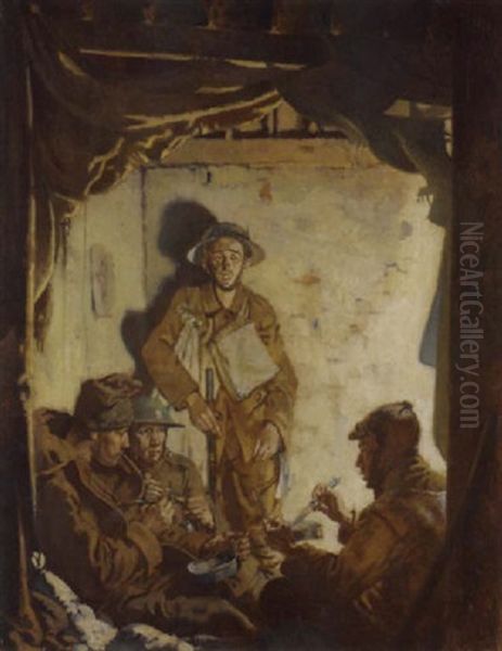 Soldiers Resting At The Front Oil Painting by Sir William Orpen