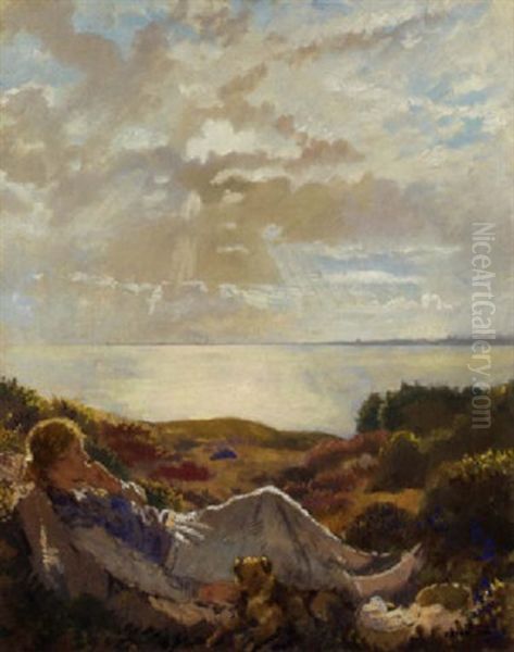 Howth Head, Looking Towards Dublin, Across Dublin Bay Oil Painting by Sir William Orpen