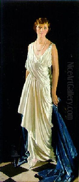 Portrait Of Mrs. Oscar Lewisohn: Edna May Oil Painting by Sir William Orpen