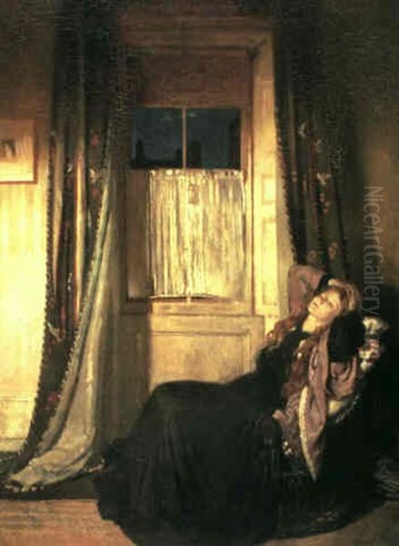 The Window : Night by Sir William Orpen