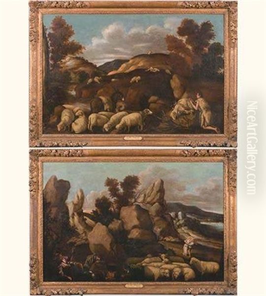 Le Sacrifice D'isaac (+ Le Combat De Jacob Et L'ange; Pair) Oil Painting by Pedro Orrente