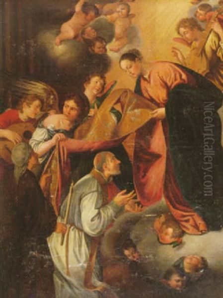 Imposicion De La Casulla A San Ildefonso Oil Painting by Pedro Orrente