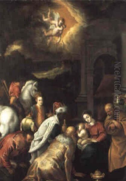 The Adoration Of The Magi Oil Painting by Pedro Orrente