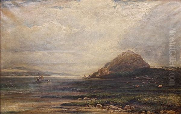 Dumbarton From The Marshes Oil Painting by James Orrock