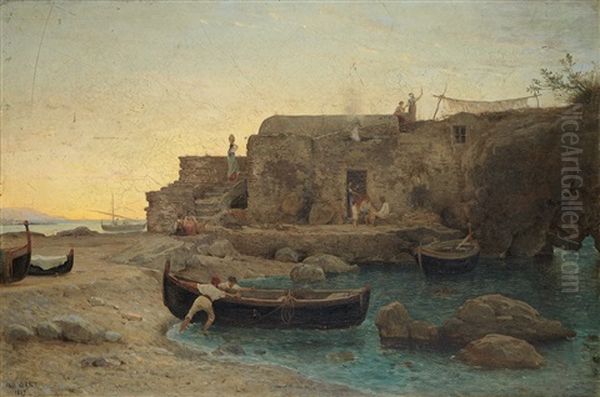 Bord De Mer Oil Painting by Abel Orry