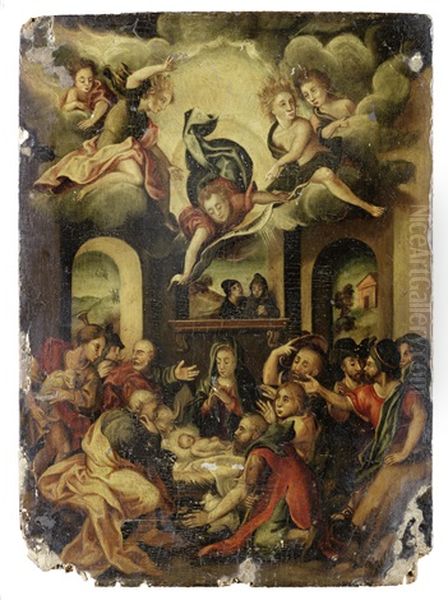 The Adoration Of The Shepherds by Lelio Orsi